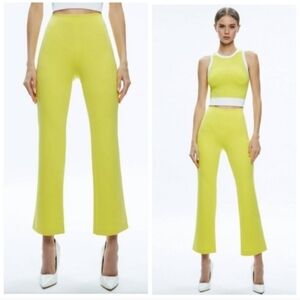 ALICE + OLIVIA RMP Mid Rise Back-Zip Bootcut Ankle Pant size 2